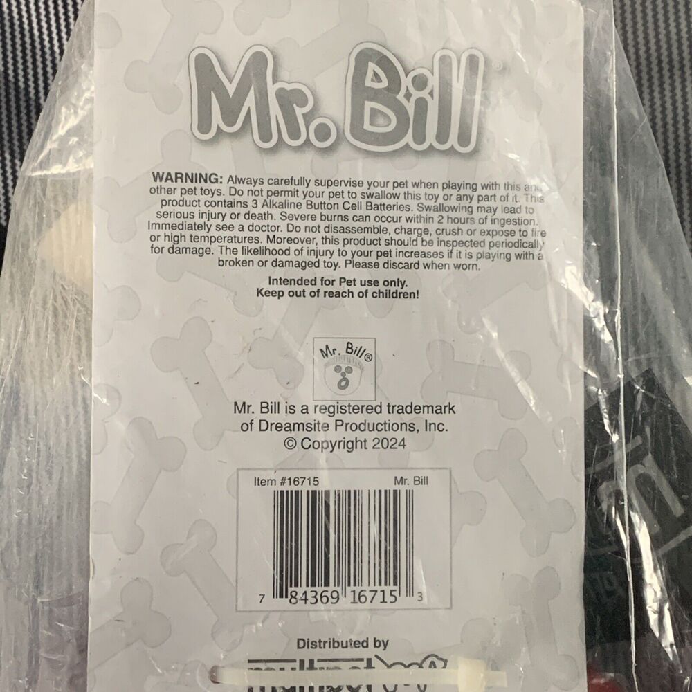 Multipet Mr. Bill 10" Plush Talking Dog Toy Voice “Ohh Nooo!” Stuffed Animal NWT - Picture 3 of 4